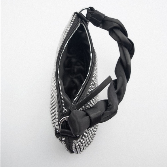 Zara Sparkly Studded Shoulder Bag NWT - Picture 3 of 8